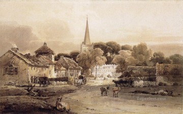 Watercolor Painting - Spir scenery Thomas Girtin watercolour